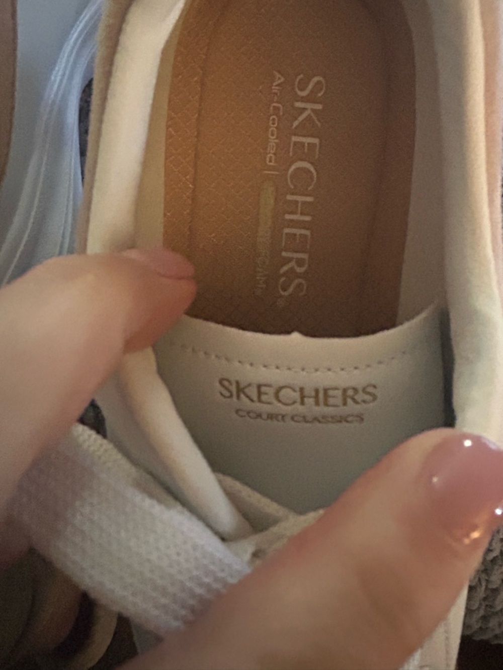 Skechers Women's White Low-Top Lace-Up Sneakers - Picture 5 of 6